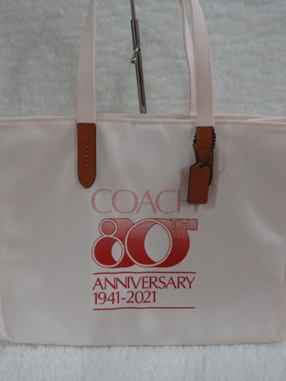 Coach 80th Anniversary Recycled Canvas Tote (Antique White) - NWT (C7072)